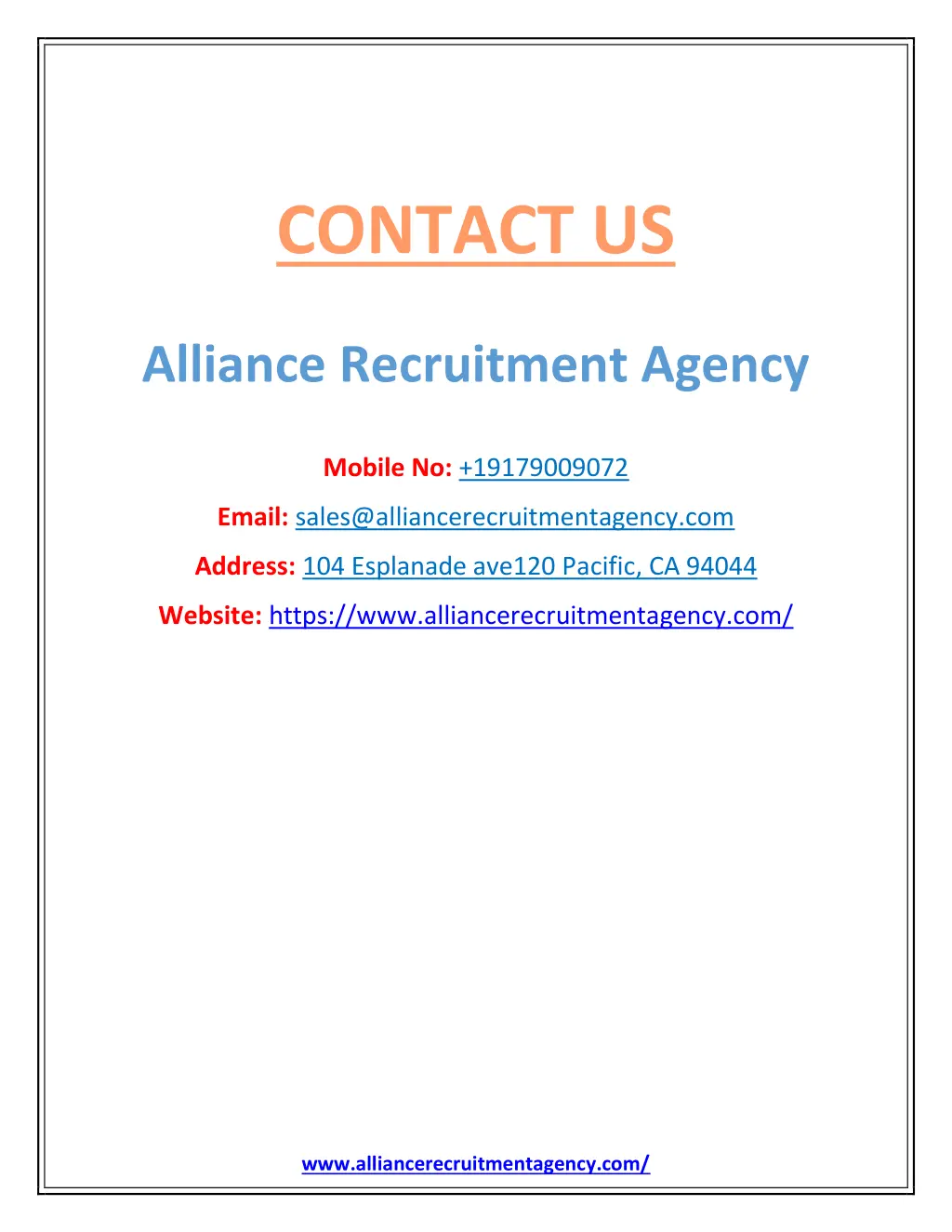 contact us