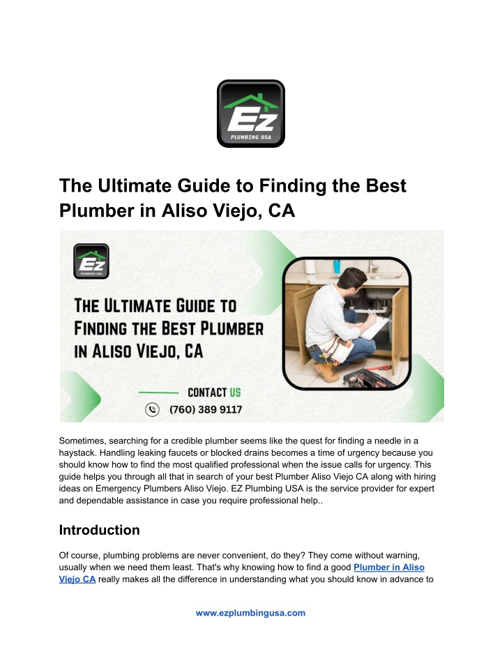 the ultimate guide to finding the best plumber