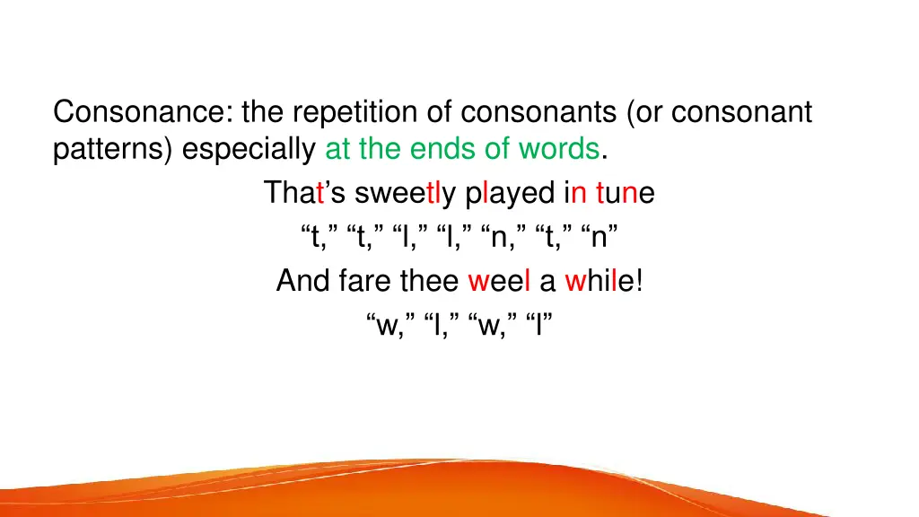 consonance the repetition of consonants