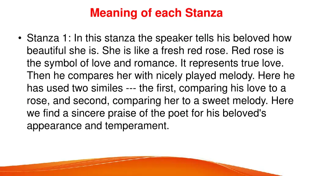 meaning of each stanza