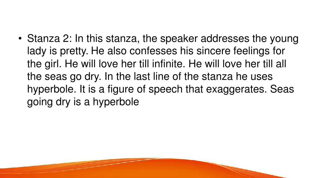 stanza 2 in this stanza the speaker addresses