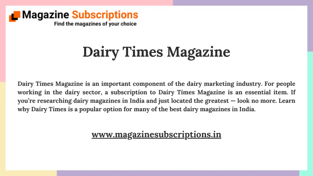 dairy times magazine