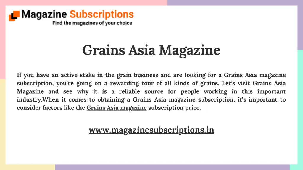 grains asia magazine