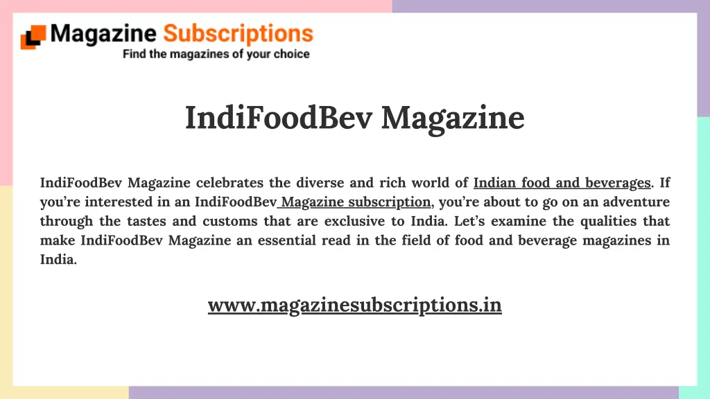 indifoodbev magazine