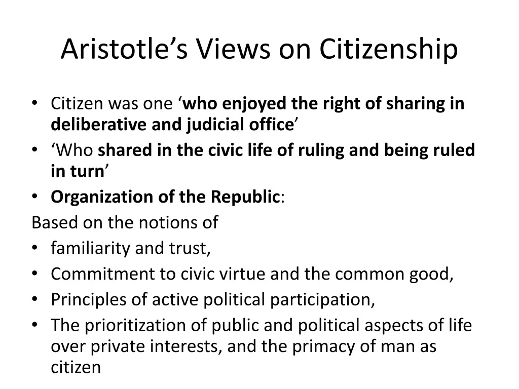 aristotle s views on citizenship