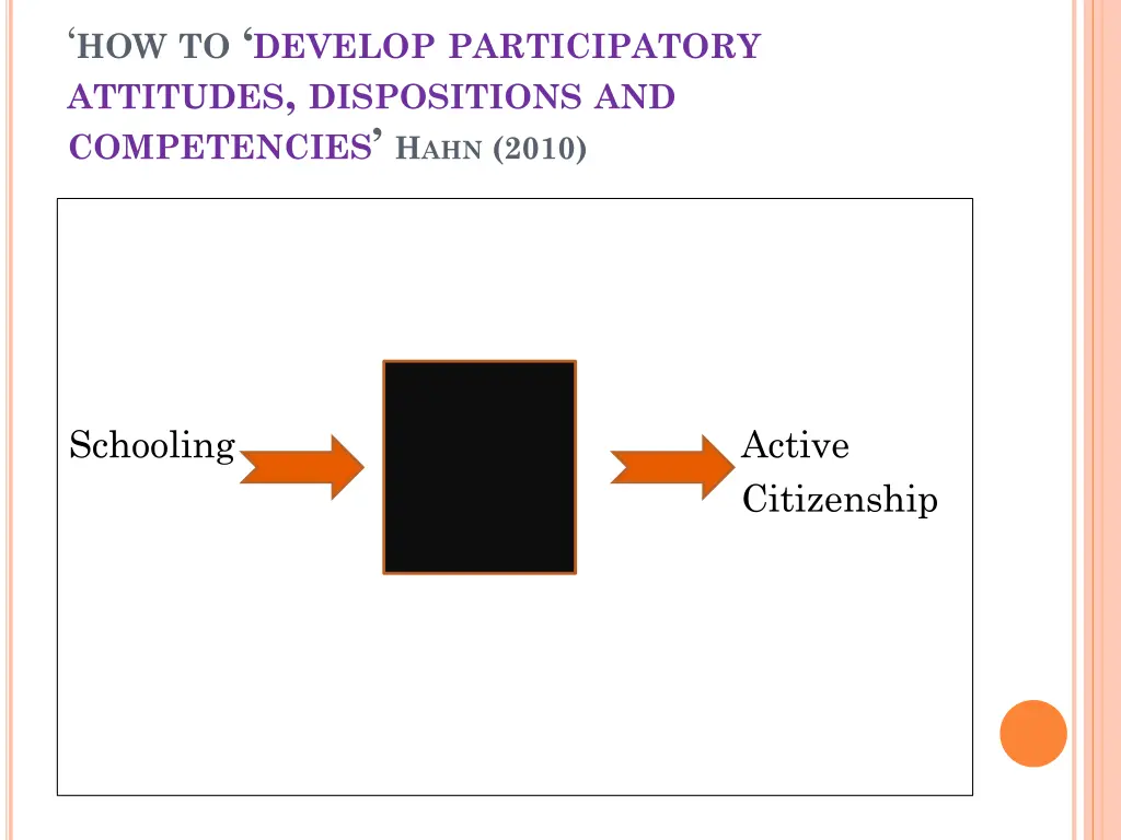 how to develop participatory attitudes
