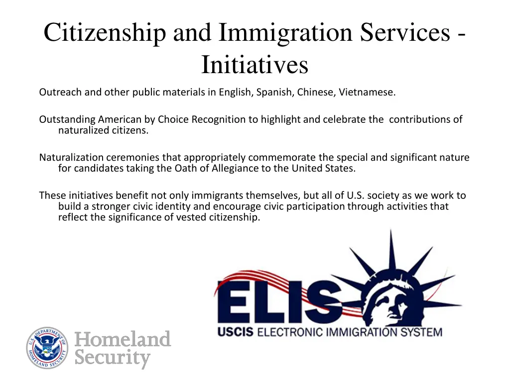 citizenship and immigration services initiatives 1