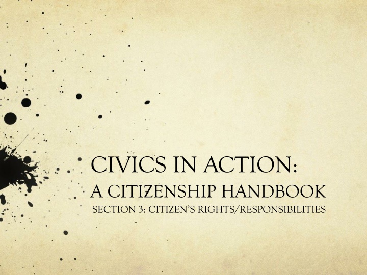 civics in action a citizenship handbook section