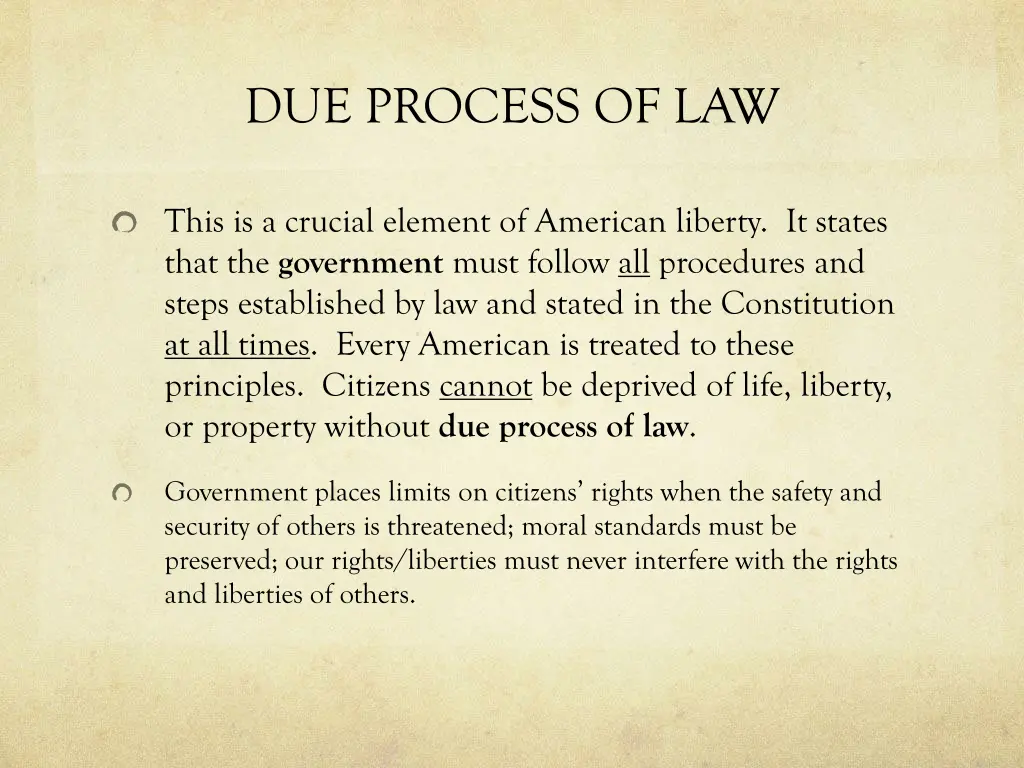 due process of law