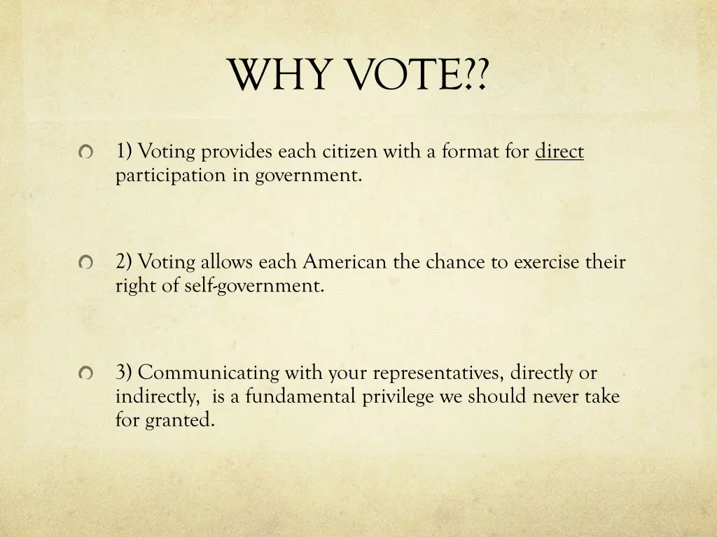 why vote