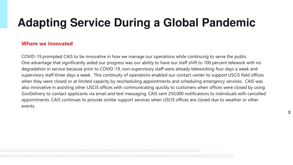 adapting service during a global pandemic