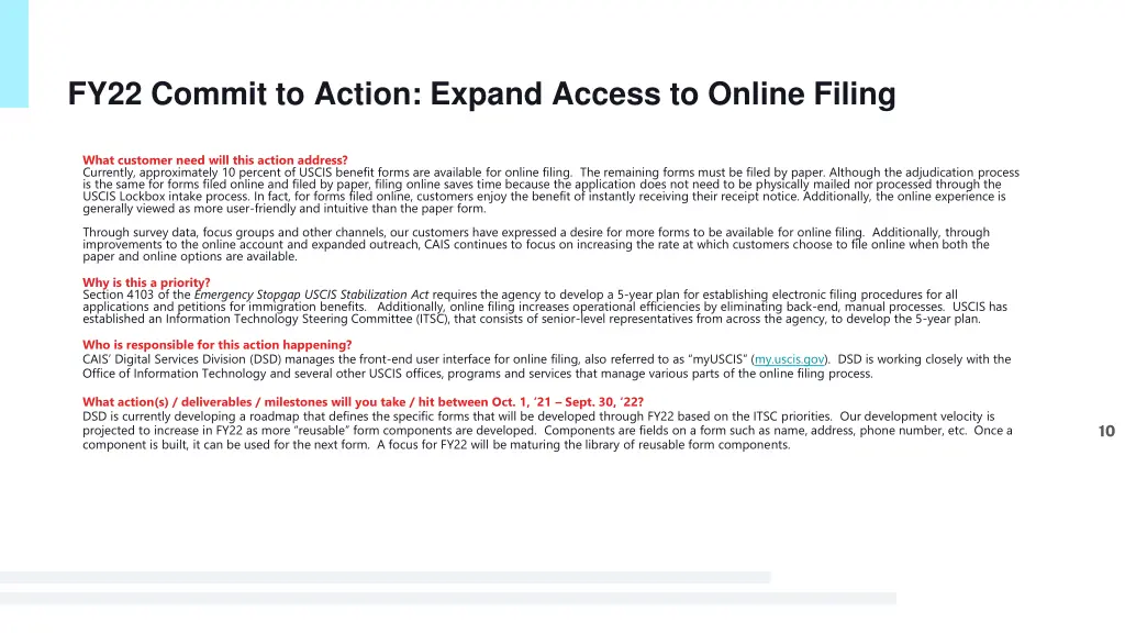 fy22 commit to action expand access to online