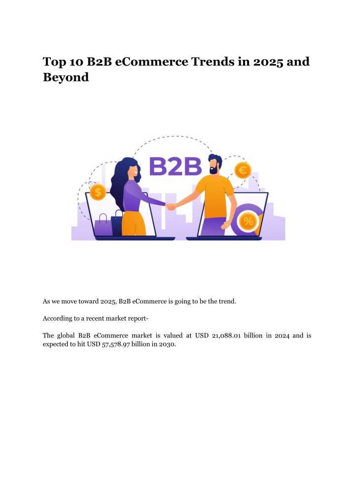 top 10 b2b ecommerce trends in 2025 and beyond