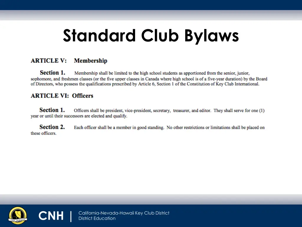 standard club bylaws 2