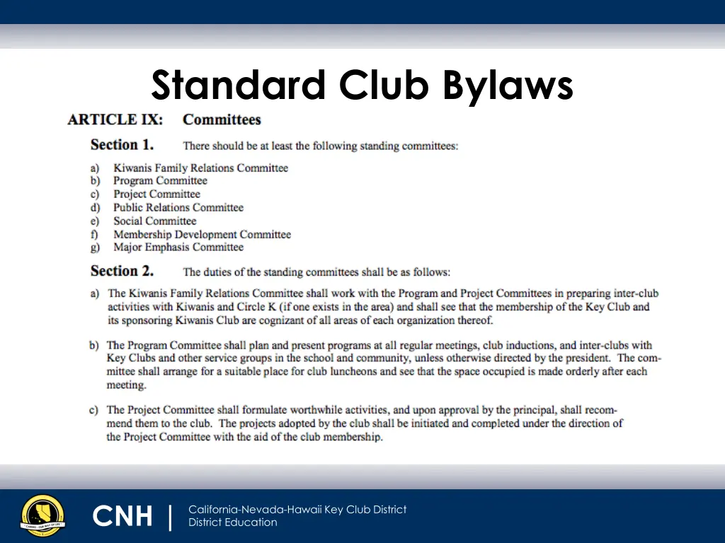 standard club bylaws 5