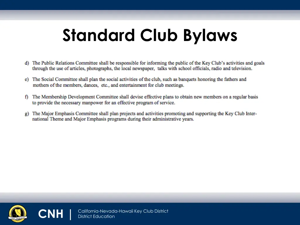 standard club bylaws 6