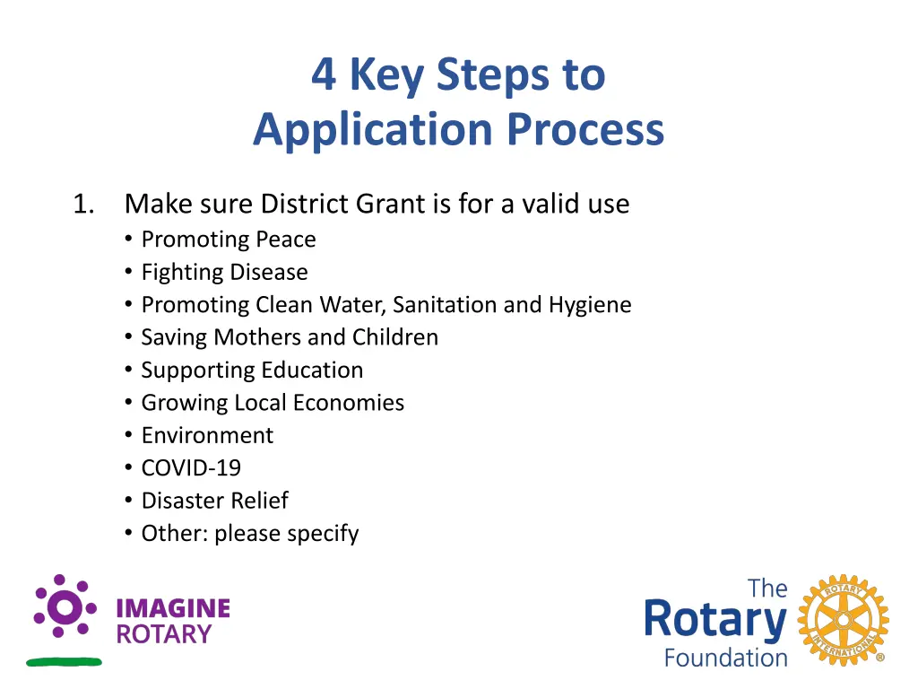 4 key steps to application process