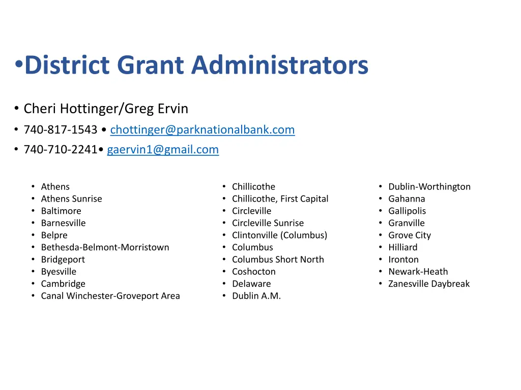 district grant administrators 1