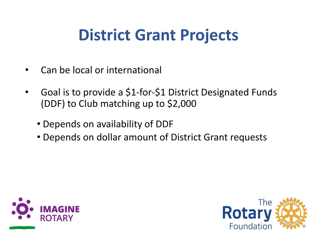 district grant projects