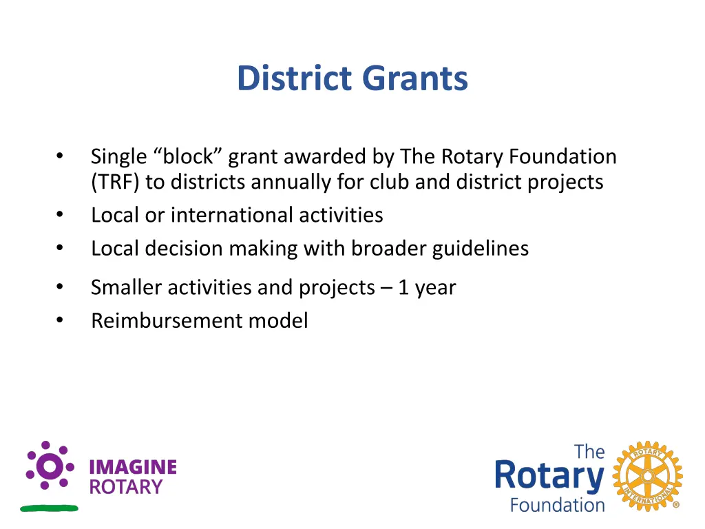 district grants