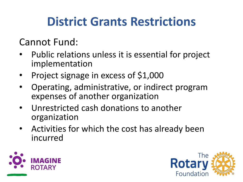 district grants restrictions 3