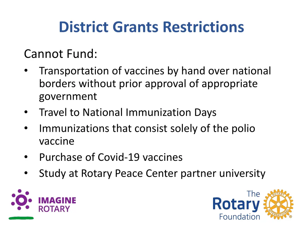 district grants restrictions 4