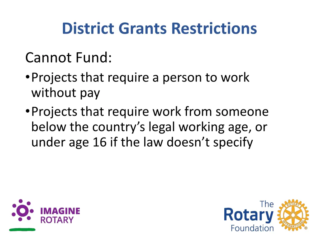 district grants restrictions 5