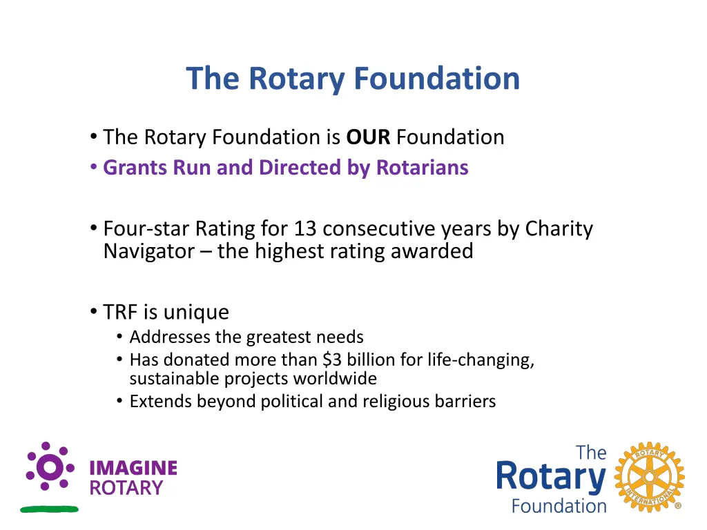 the rotary foundation 1