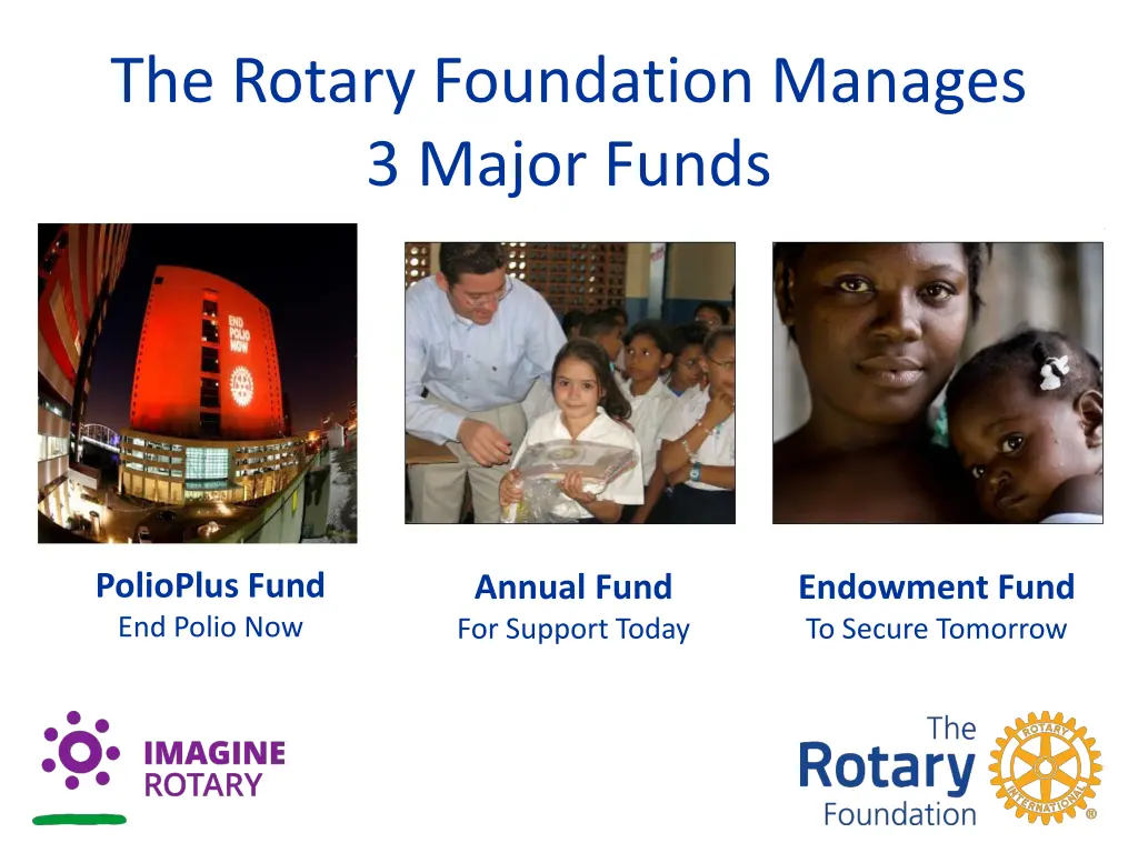 the rotary foundation manages 3 major funds