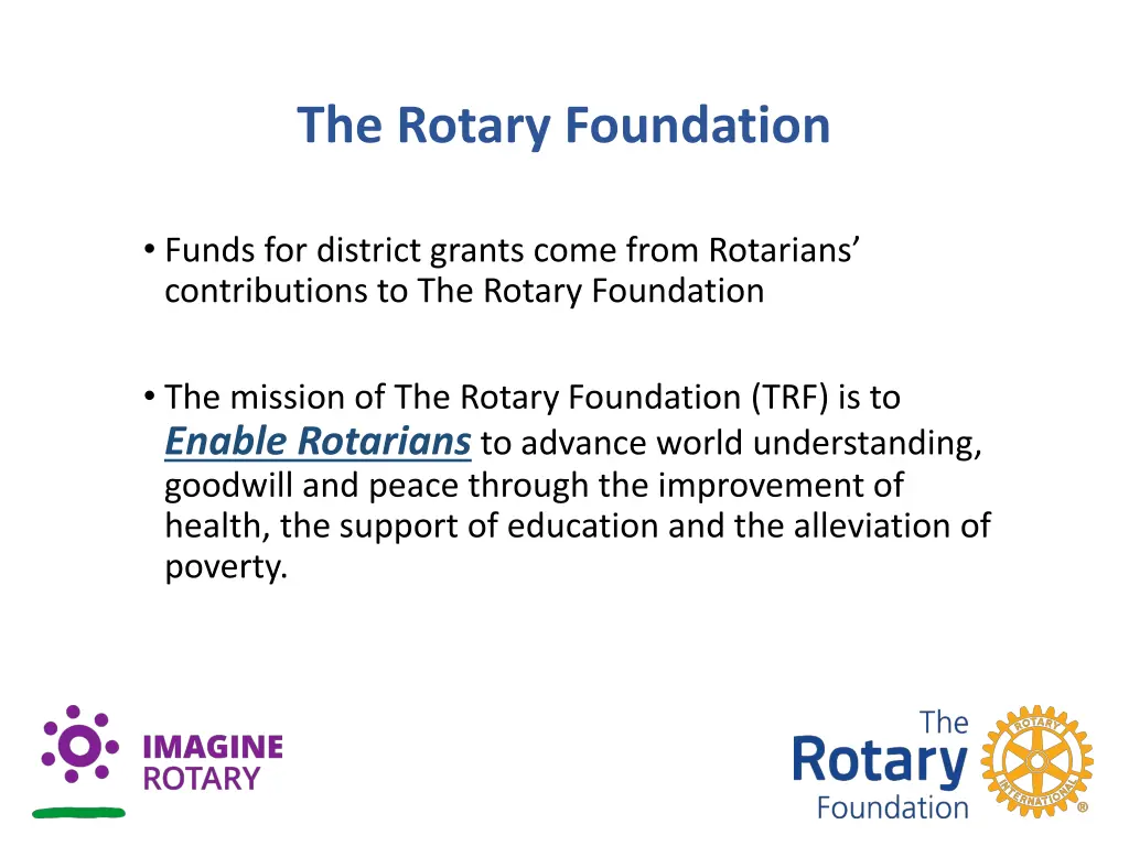 the rotary foundation