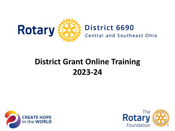 district grant online training 2023 24