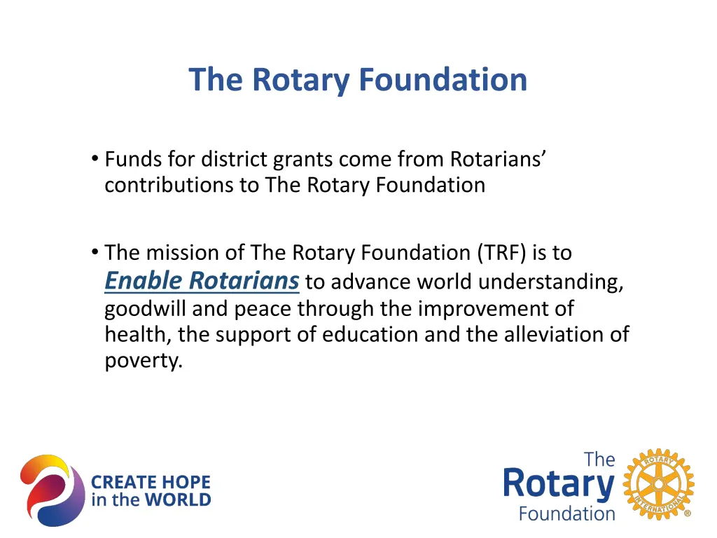 the rotary foundation