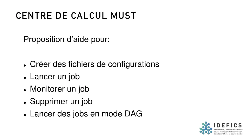 centre de calcul must 1