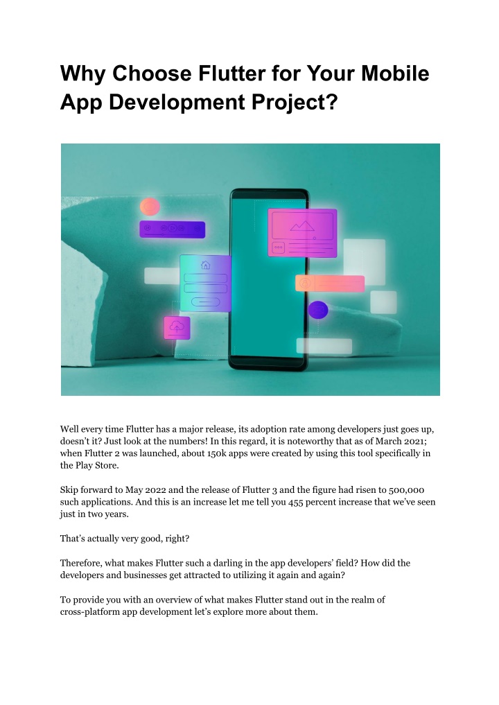why choose flutter for your mobile
