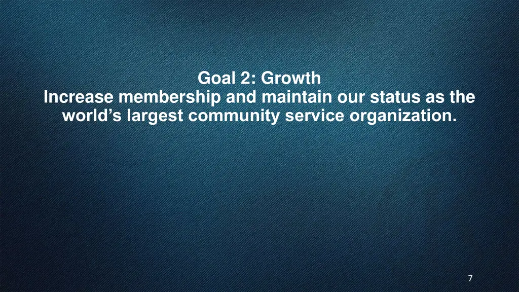 goal 2 growth