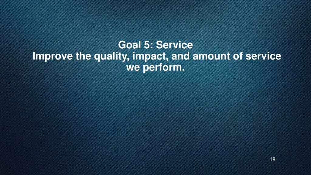 goal 5 service