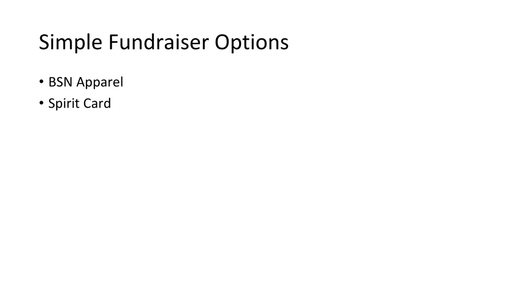 simple fundraiser options