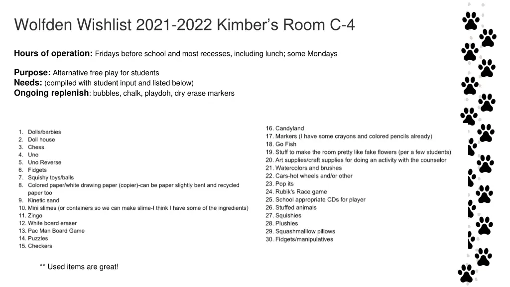 wolfden wishlist 2021 2022 kimber s room c 4