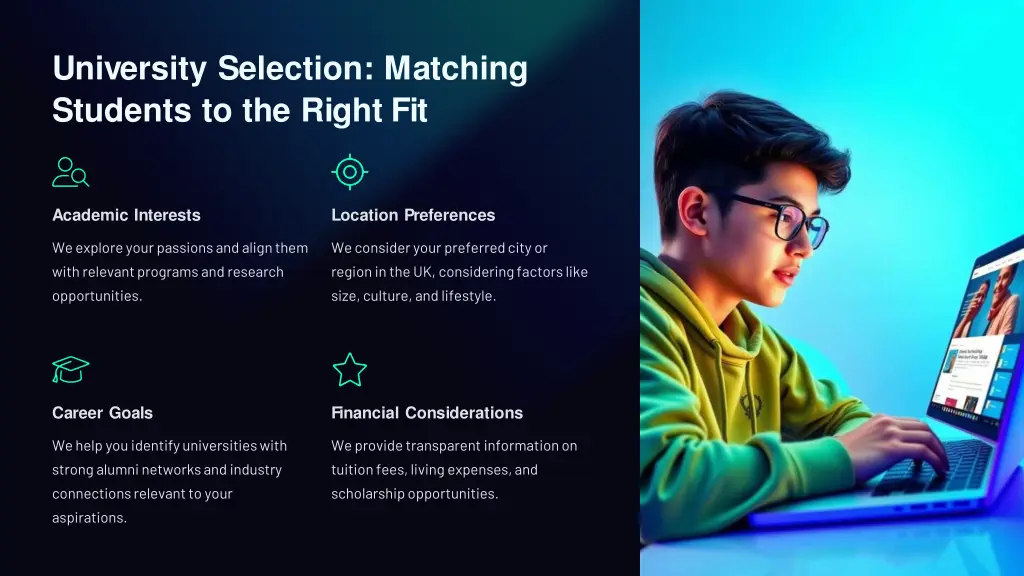 university selection matching students