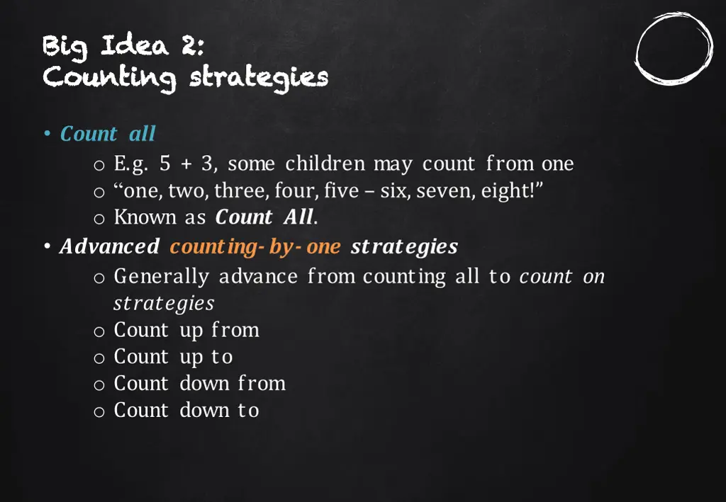 big idea 2 big idea 2 counting strategies