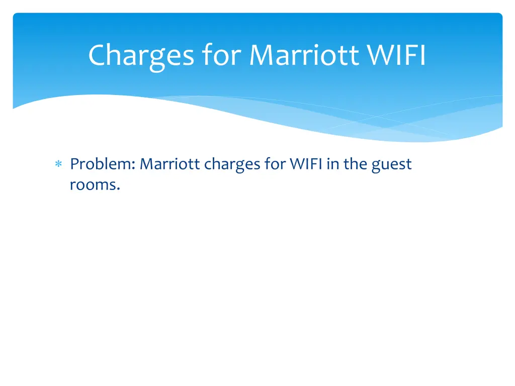 charges for marriott wifi