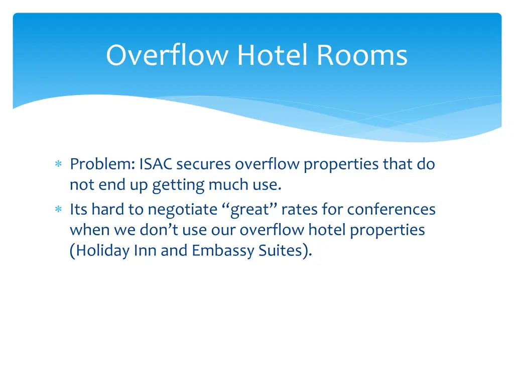 overflow hotel rooms