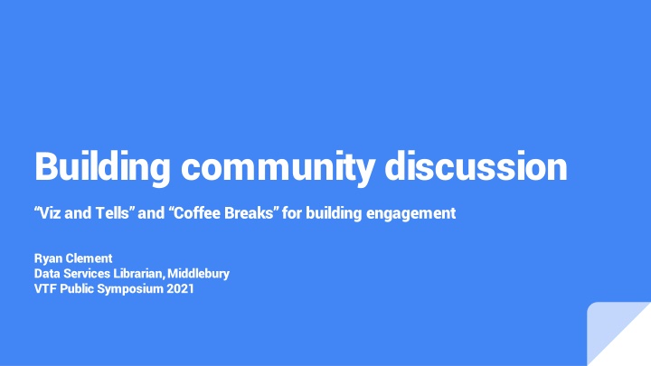 building community discussion