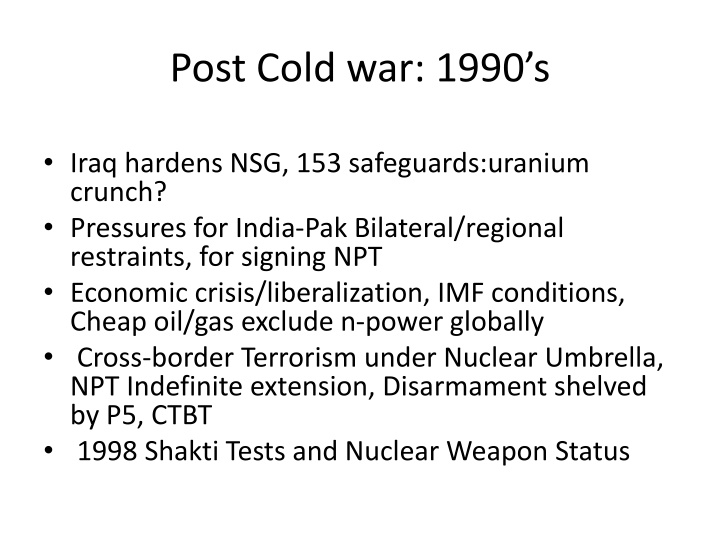 post cold war 1990 s