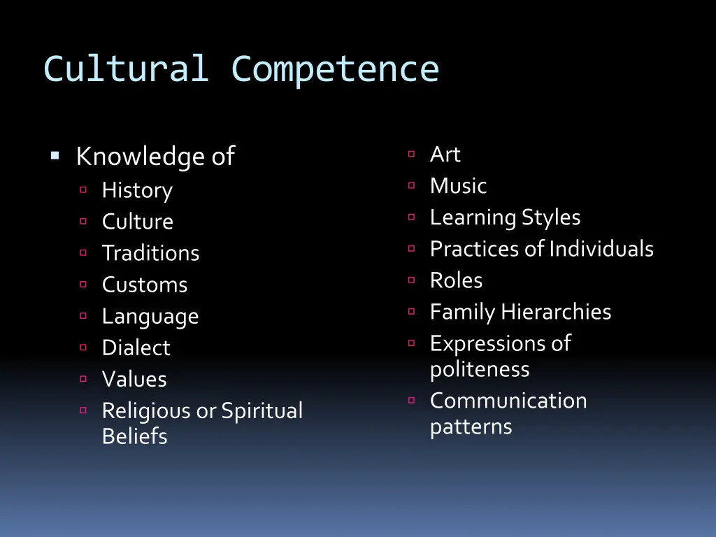 cultural competence