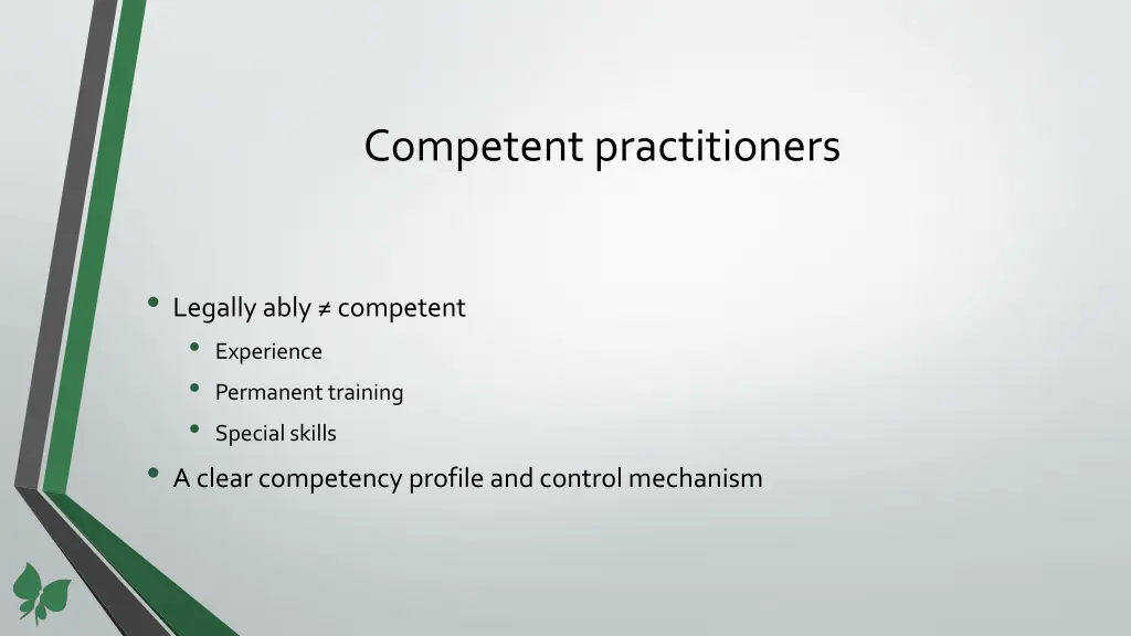 competent practitioners