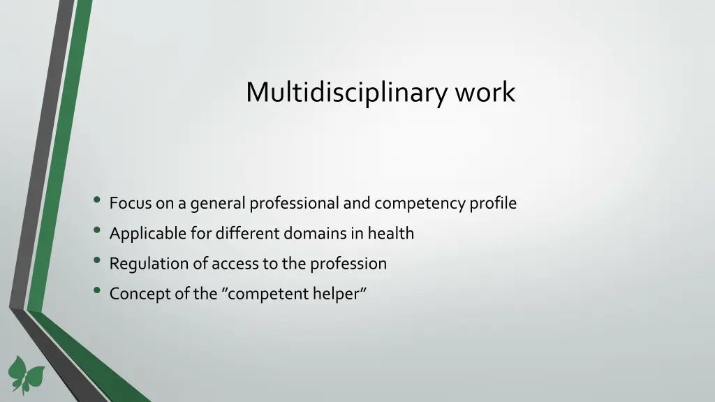 multidisciplinary work 1