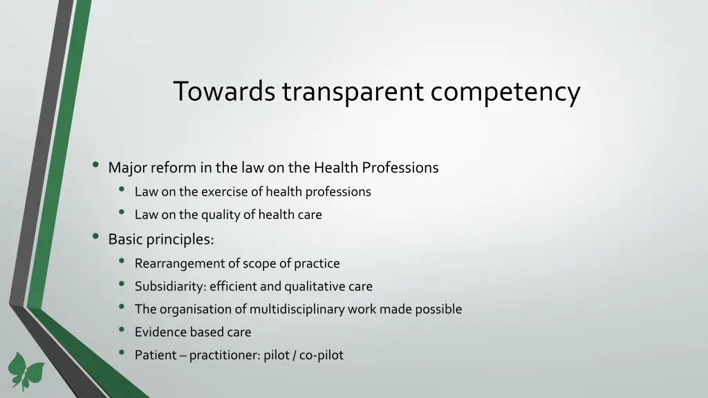 towards transparent competency