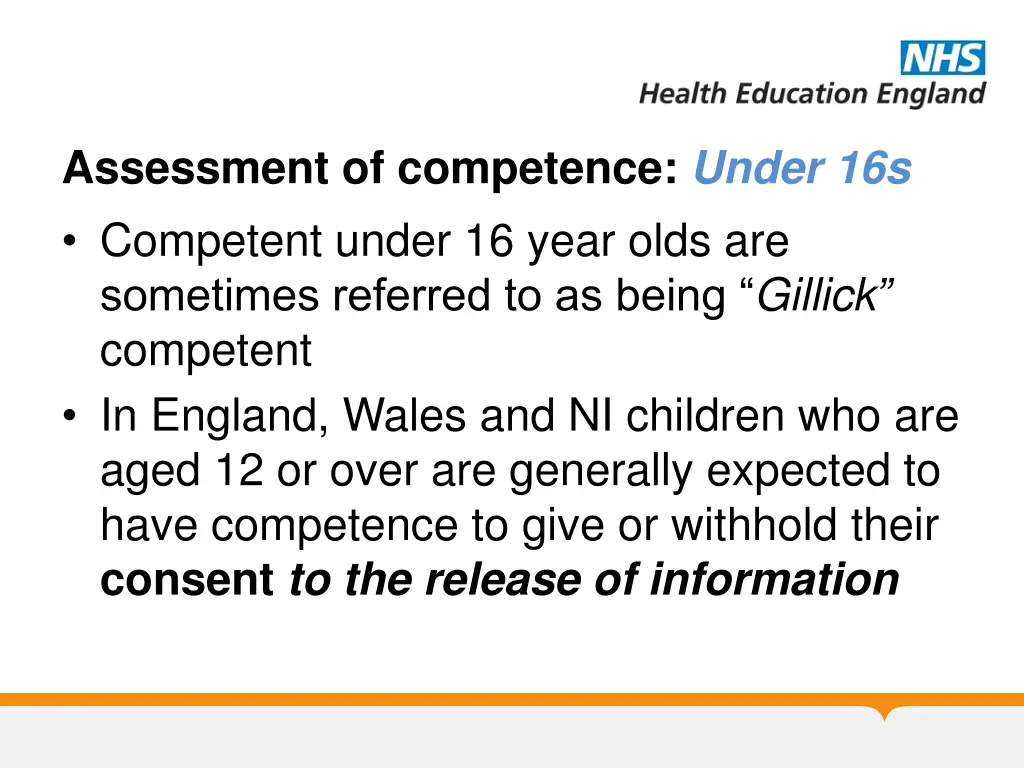 assessment of competence under 16s competent