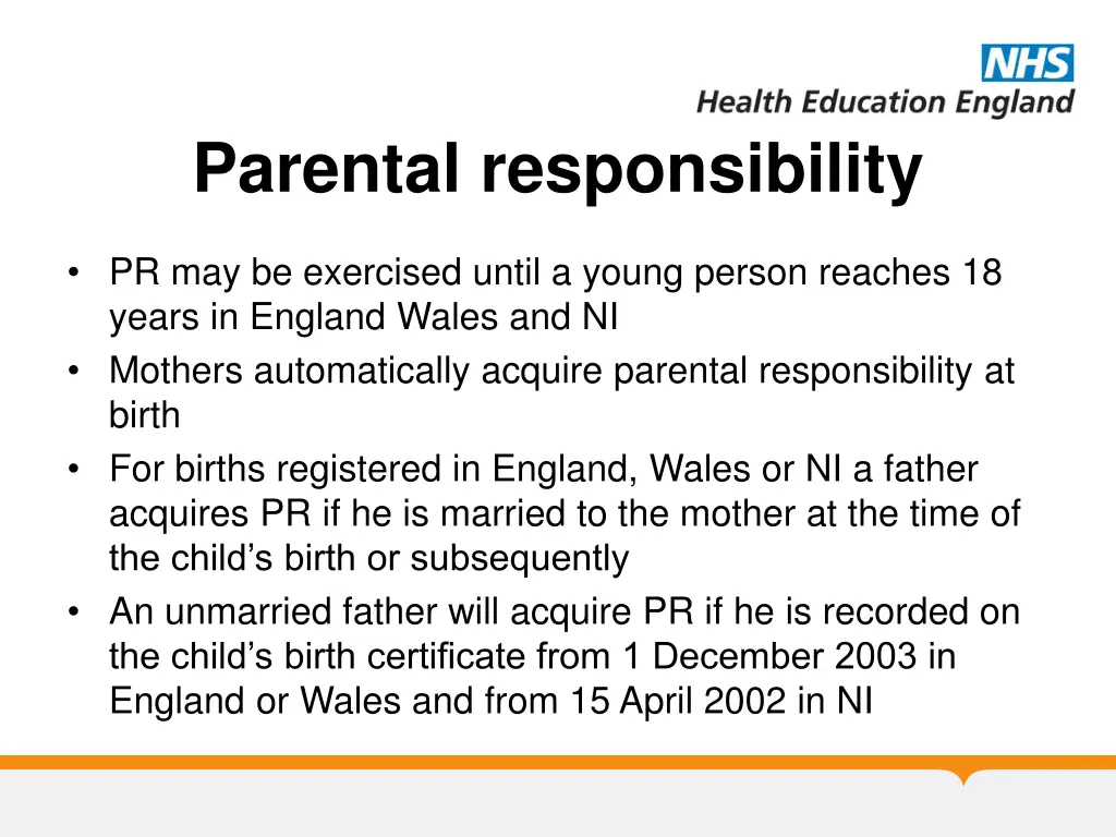 parental responsibility